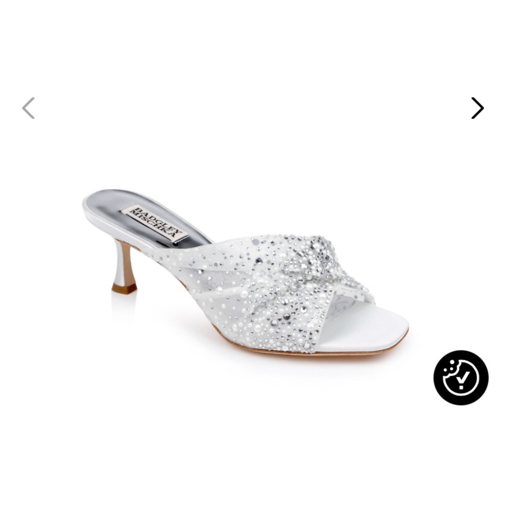 Badgley Mischka bridal heels - Brandy Rhinestone-Studded Mules